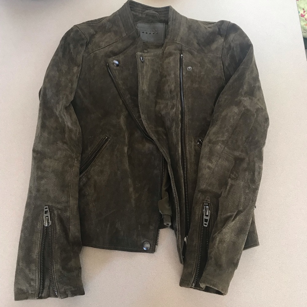 Blank nyc suede leather moto jacket